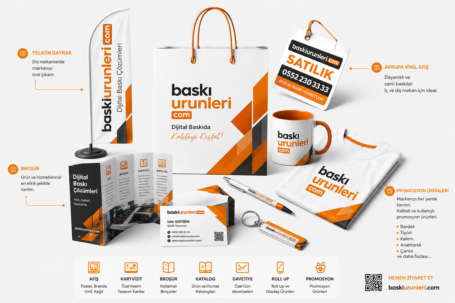 Baskı ürünleri vitrini